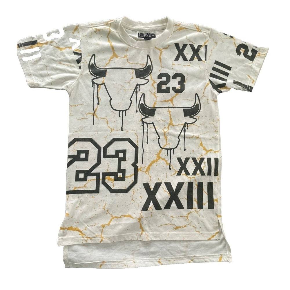 Michael Jordan XXIII #23 All Over Print TShirt Chicago Bulls YOUTH SZ LG 14-16